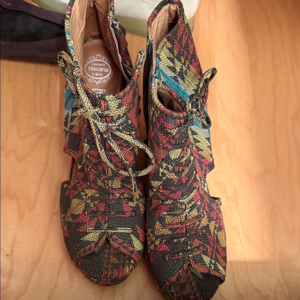 Jeffrey Campbell Multicolor Patterned Wedges - image 2